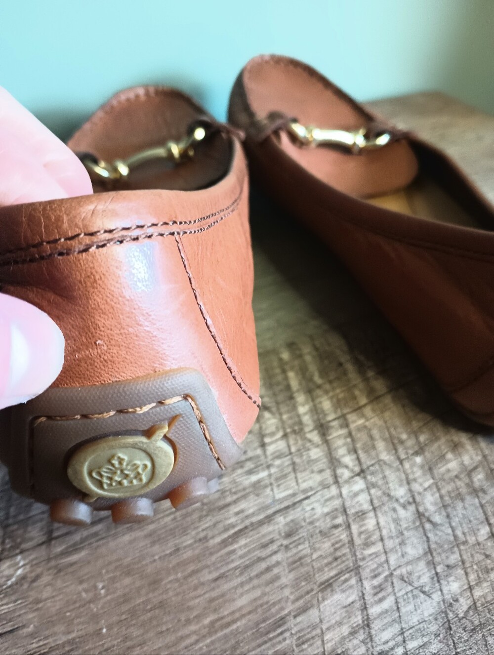 Born Womens Old Money Penny Loafers 8.5 Tan Horsebit Equestrian Preppy Classic - Picture 7 of 12